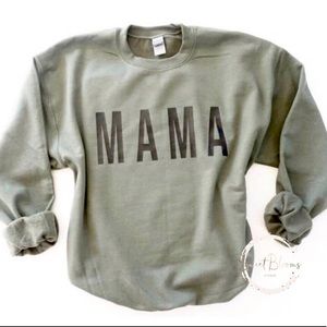 Small - Military Green “MAMA” Sweatshirt